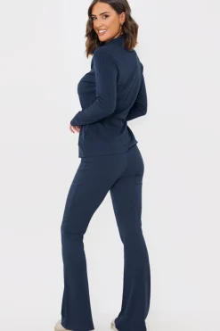 Flared Ribbed Co Ord Trouser