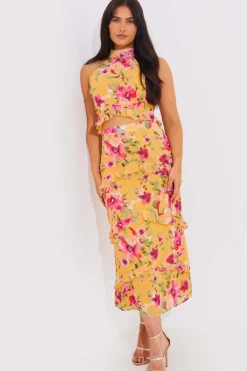 Floral Chiffon Maxi Co-Ord Skirt