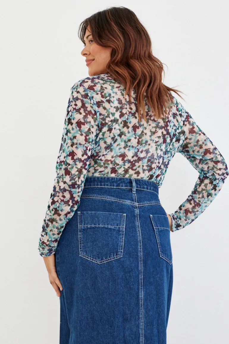 Floral Mesh T-Shirt