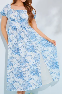 Floral Milkmaid Midi Dress