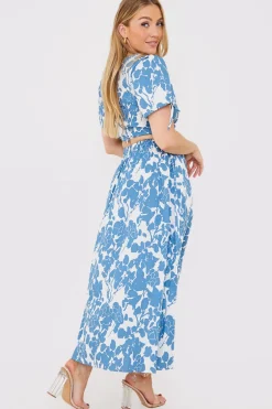 Floral Print Midi Skirt