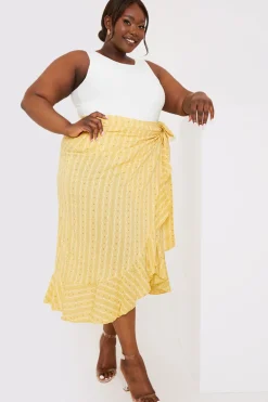 Floral Print Wrap Midaxi Skirt