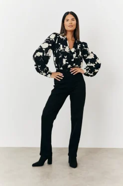 Floral Wrap Bodysuit
