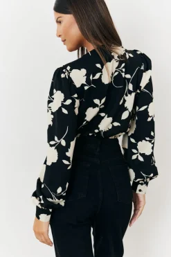 Floral Wrap Bodysuit