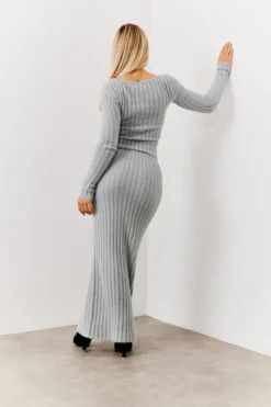 Fluffy Rib Co-Ord Knitted Jumper