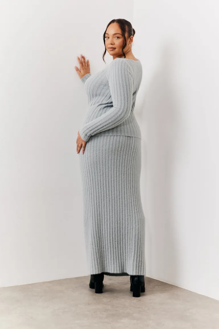 Fluffy Rib Co-Ord Knitted Jumper