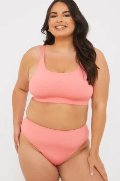 Fuller Support Crinkle Sqaure Neck Bikni Top