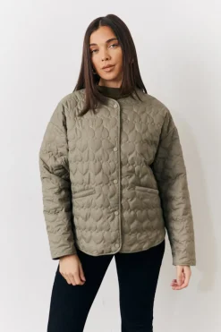 Heart Quilted Lightweight Jacket