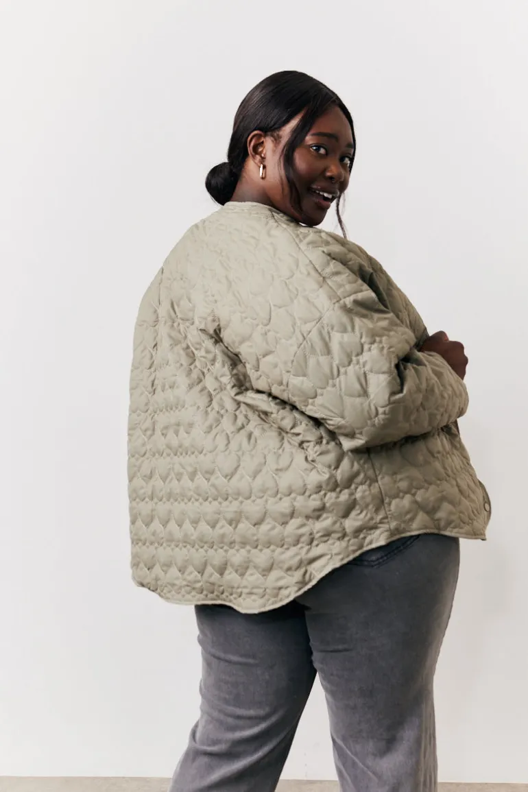 Heart Quilted Lightweight Jacket