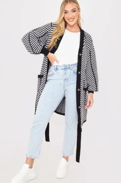 Herringbone Belted Cardigan