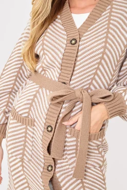 Herringbone Belted Cardigan