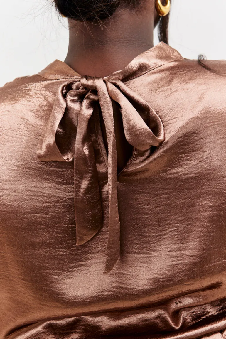 High Neck Wrap Co-Ord Top