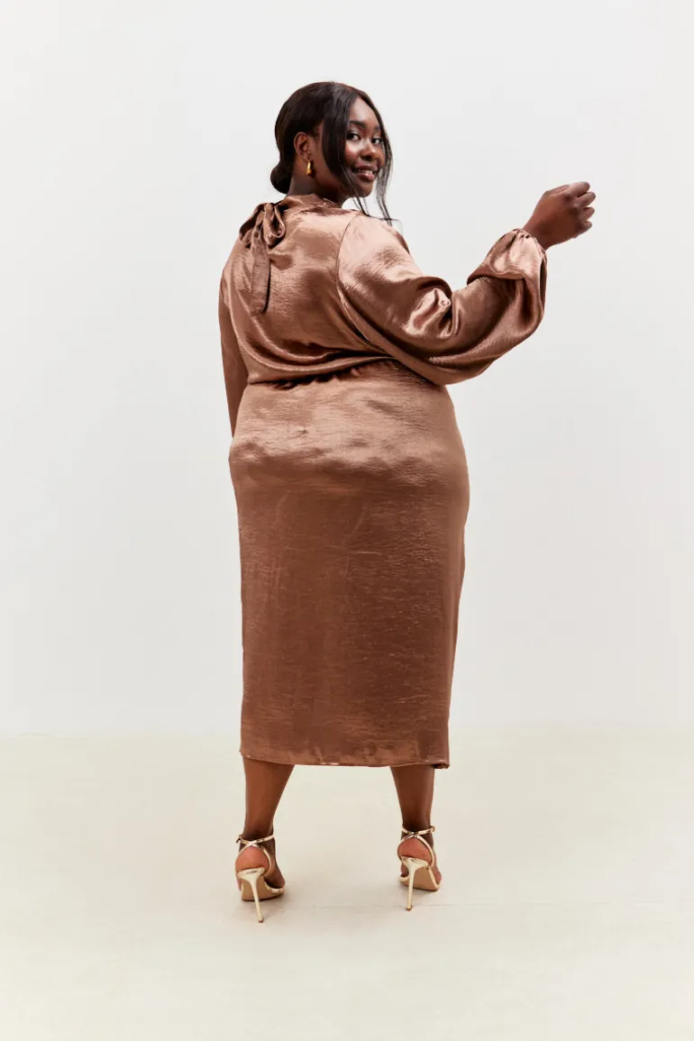 High Neck Wrap Co-Ord Top