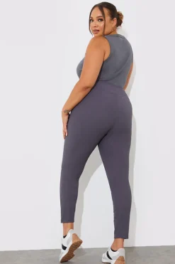 High Waisted Sculpt and Control Ribbed Leggings