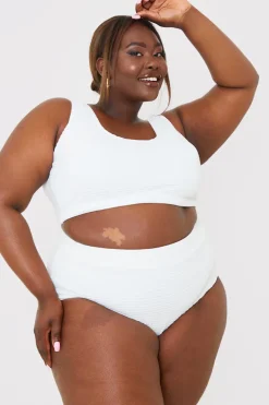 High Waisted Towelling Control Bikini Bottoms