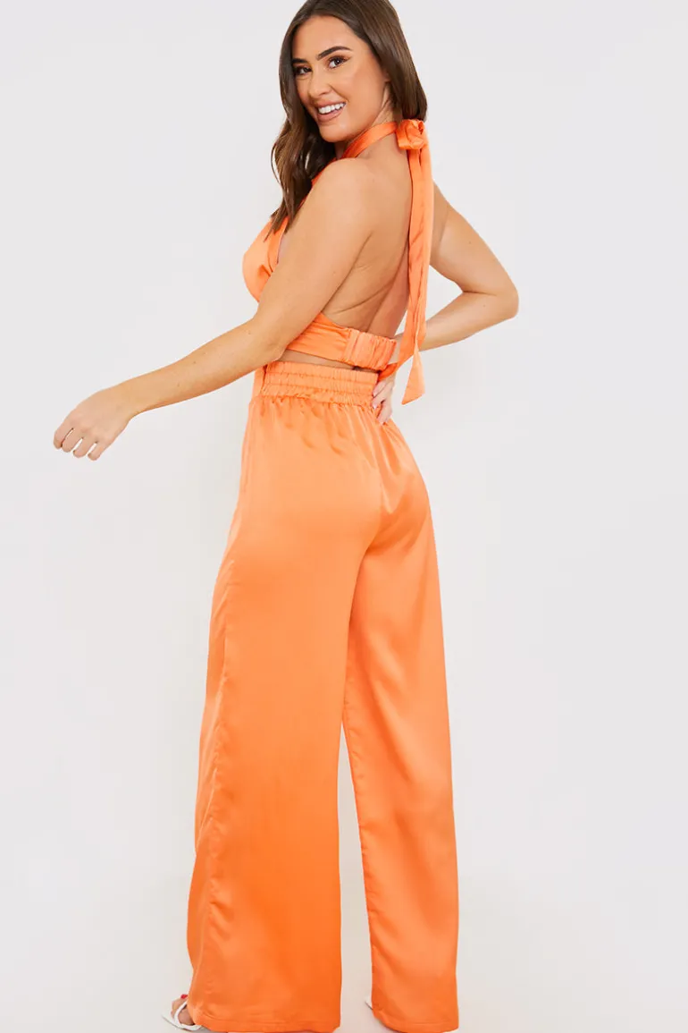High Waisted Wide Leg Trouser