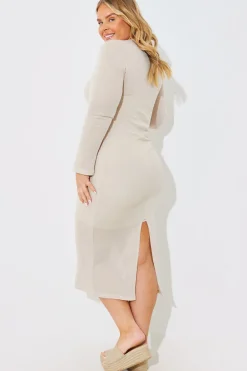 Knitted A-Line Midaxi Dress with Removable Cami Dress