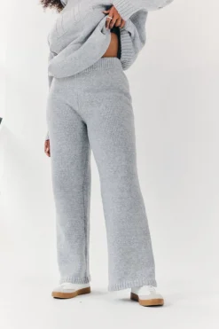 Knitted Wide Leg Co Ord Trouser