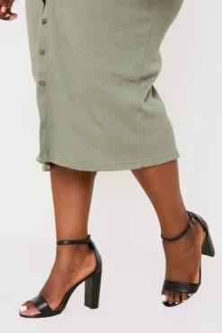 Leather Look Barely There Heels