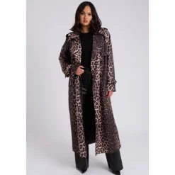 Leopard Print Trench