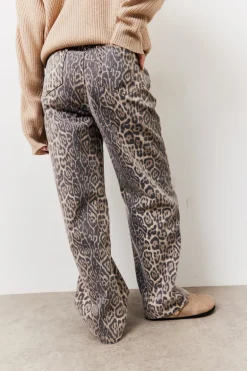 Leopard Straight Leg Jeans