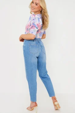 Lightwash Denim Paperbag Jeans