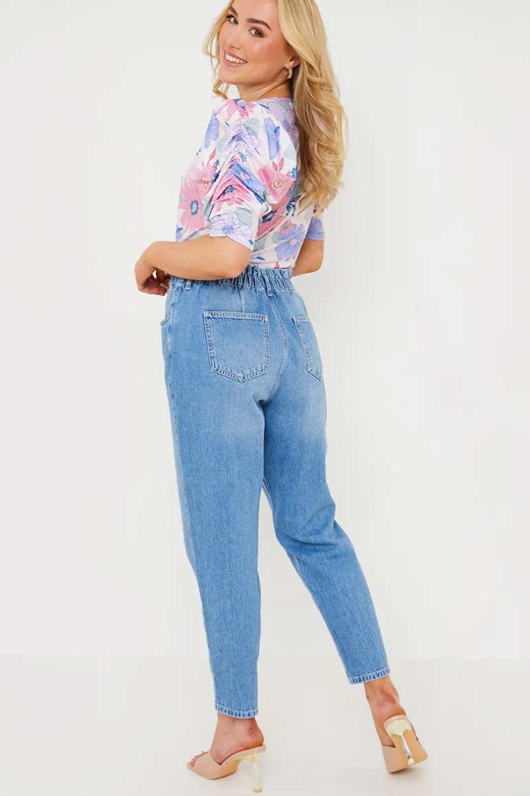 Lightwash Denim Paperbag Jeans