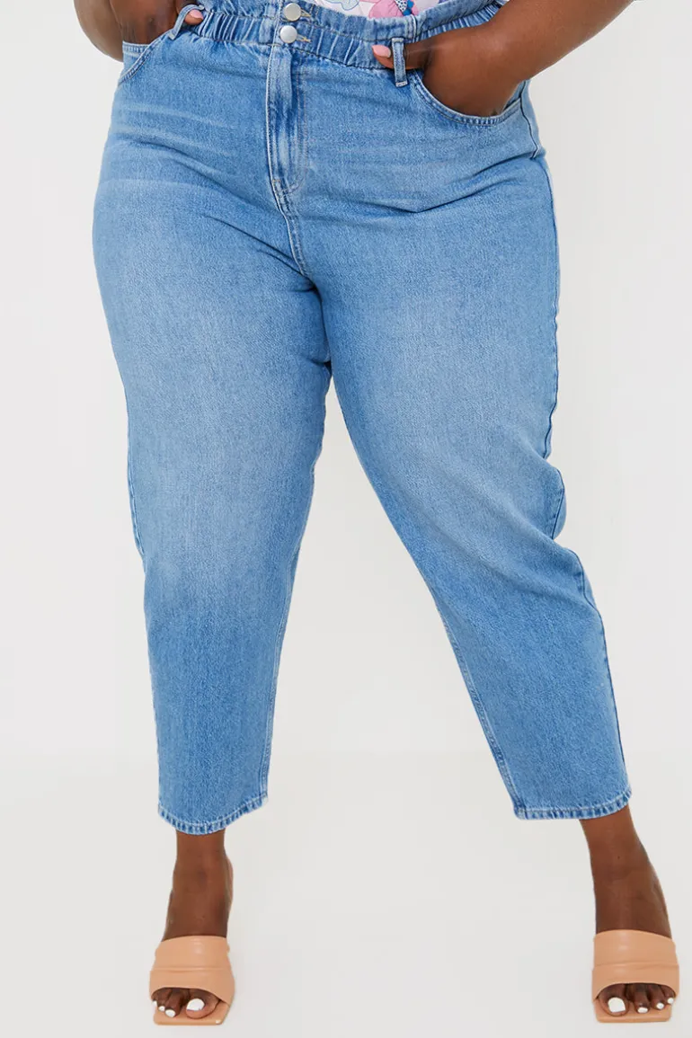 Lightwash Denim Paperbag Jeans