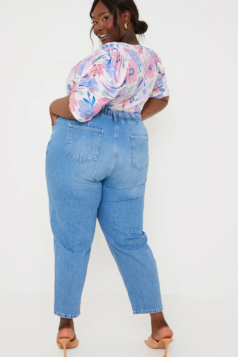 Lightwash Denim Paperbag Jeans