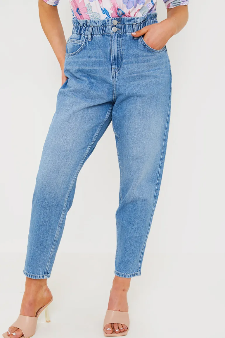 Lightwash Denim Paperbag Jeans