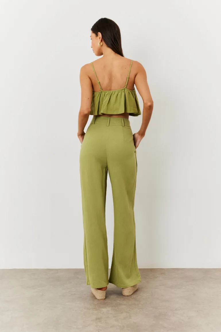 Linen Crop Top