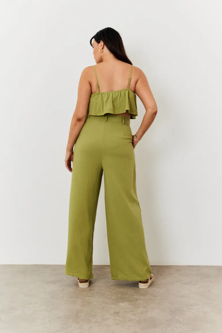 Linen Crop Top