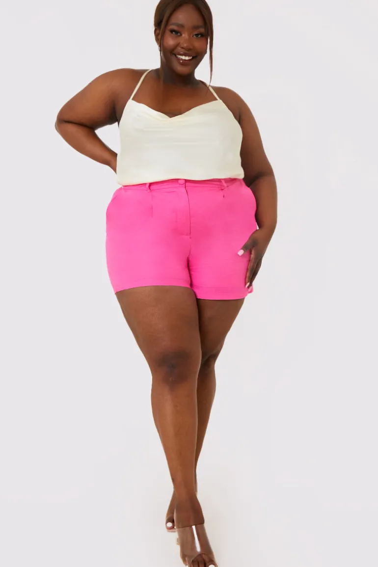 Linen Look Tailored Shorts