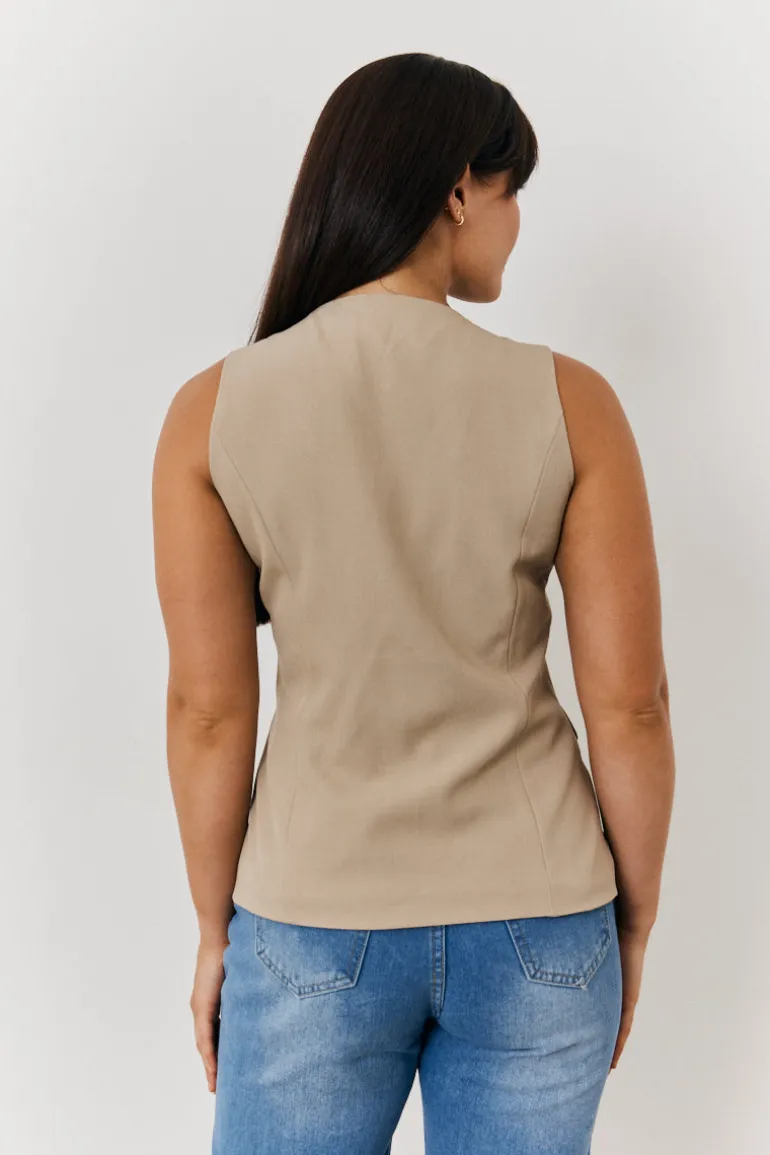 Longline Button Through Waistcoat