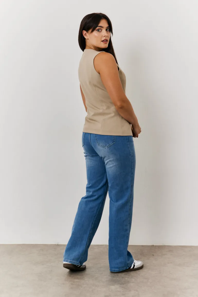 Longline Button Through Waistcoat