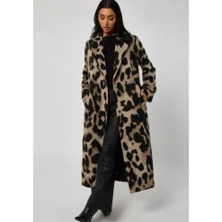 Longline Leopard Formal Coat