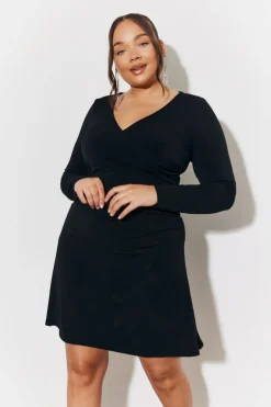Magic Sculpting Wrap Mini Skater Dress