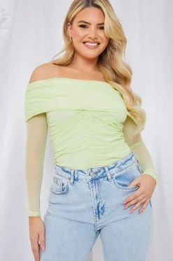 Mesh Bardot Top