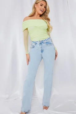 Mesh Bardot Top
