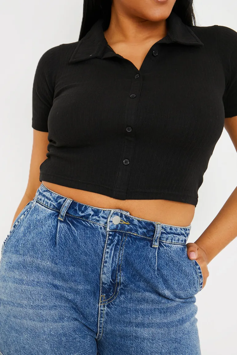 Mid Wash Denim Shorts