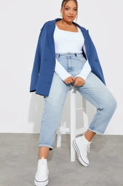 More Sustainable Ribbed Square Neck Bodysuit