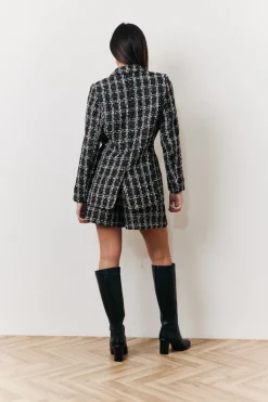 Occasion Black Boucle Check Short