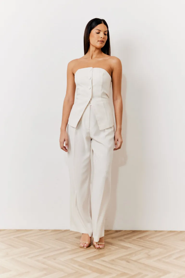 Occasion Cream Bustier Top