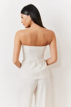 Occasion Cream Bustier Top