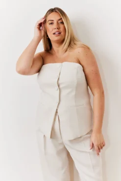 Occasion Cream Bustier Top