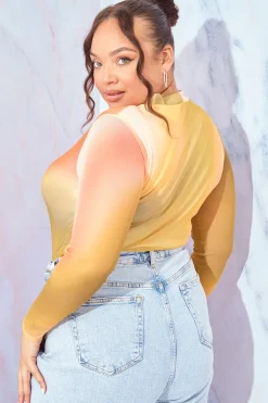 Ombre Long Sleeve Bodysuit