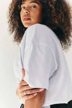 Oversized Boyfriend Embroidered Sleeve T-Shirt