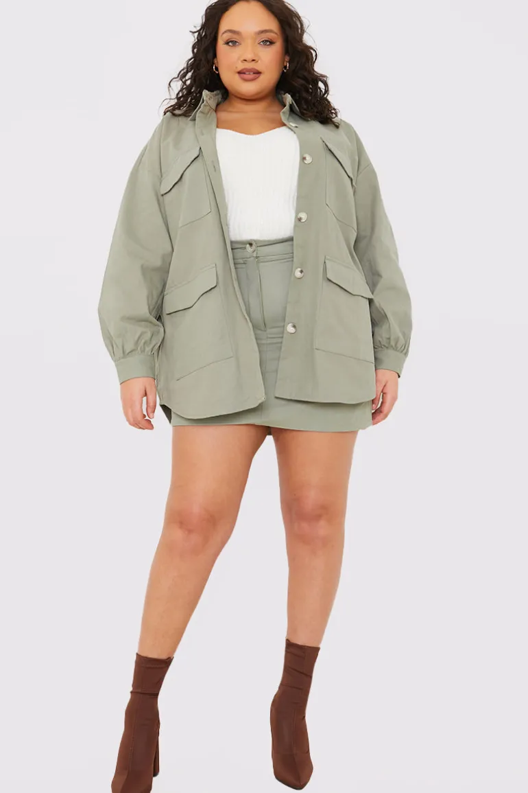Oversized Utility Cargo Jacket
