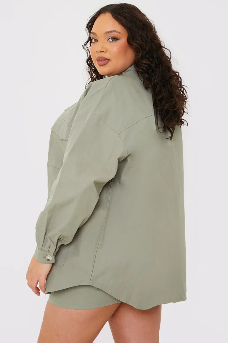 Oversized Utility Cargo Jacket