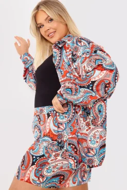Paisley Print Mini Skirt
